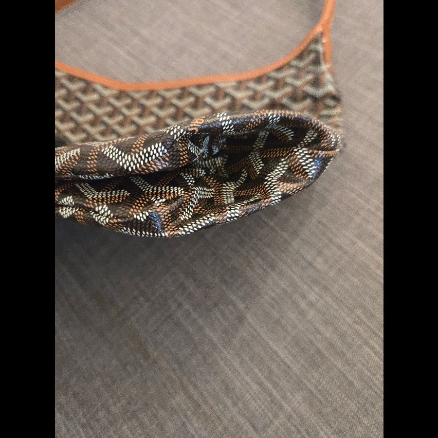 Goyard 愛心塗鴉 hobo 黑棕色 肩背包 雙面可以背 就像一次擁有兩顆包-3