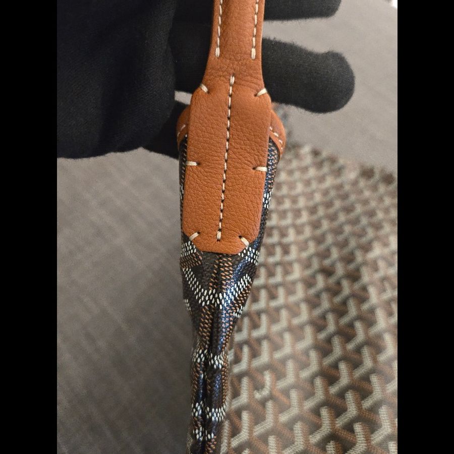 Goyard 愛心塗鴉 hobo 黑棕色 肩背包 雙面可以背 就像一次擁有兩顆包-5