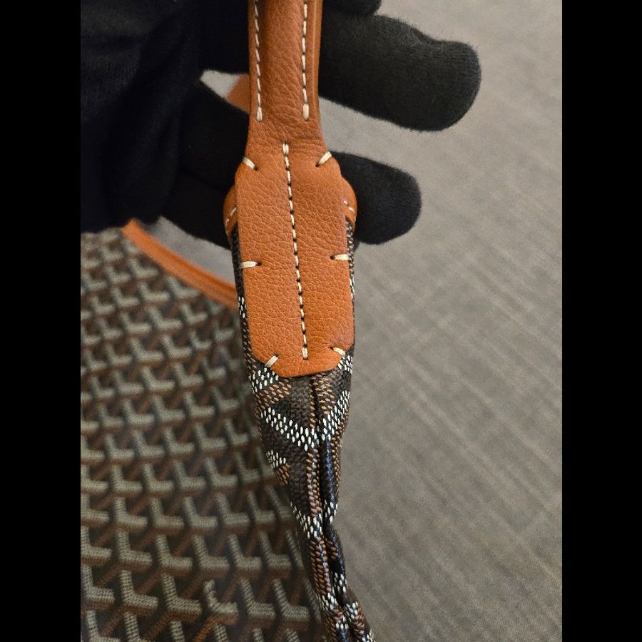 Goyard 愛心塗鴉 hobo 黑棕色 肩背包 雙面可以背 就像一次擁有兩顆包-6