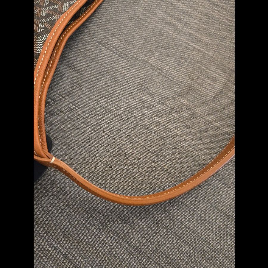Goyard 愛心塗鴉 hobo 黑棕色 肩背包 雙面可以背 就像一次擁有兩顆包-10