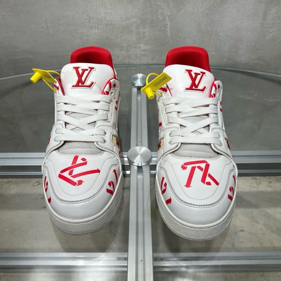 路易威登/Louis Vuitton LV trainer 環保白紅 尺碼/UK8 42碼-1