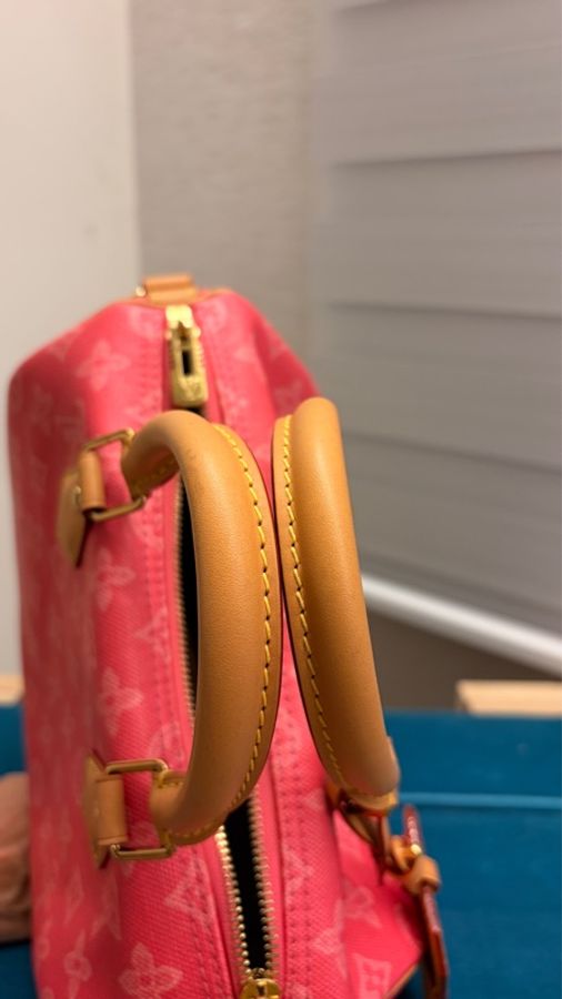 LV Speedy 25 粉色 130年紀念限量款 很新-7
