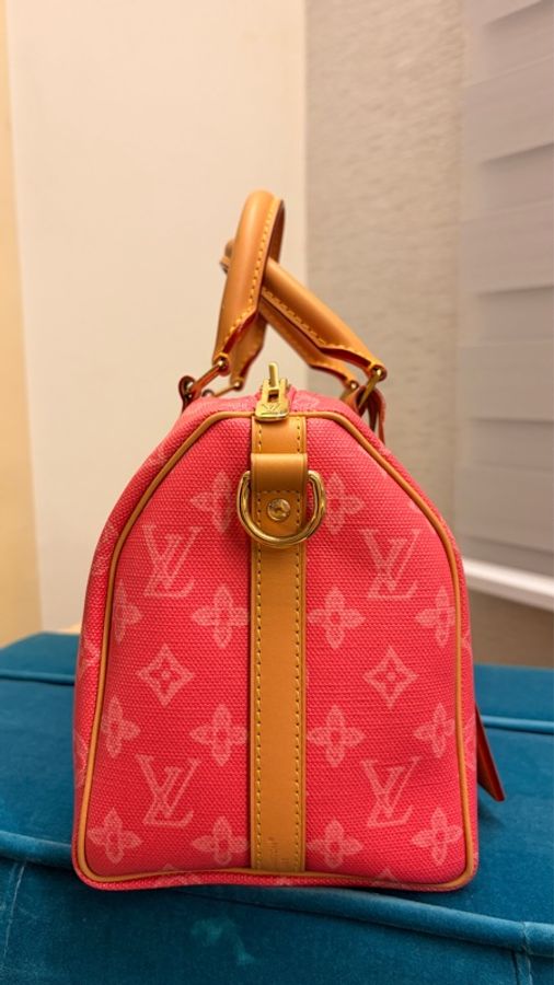 LV Speedy 25 粉色 130年紀念限量款 很新-8