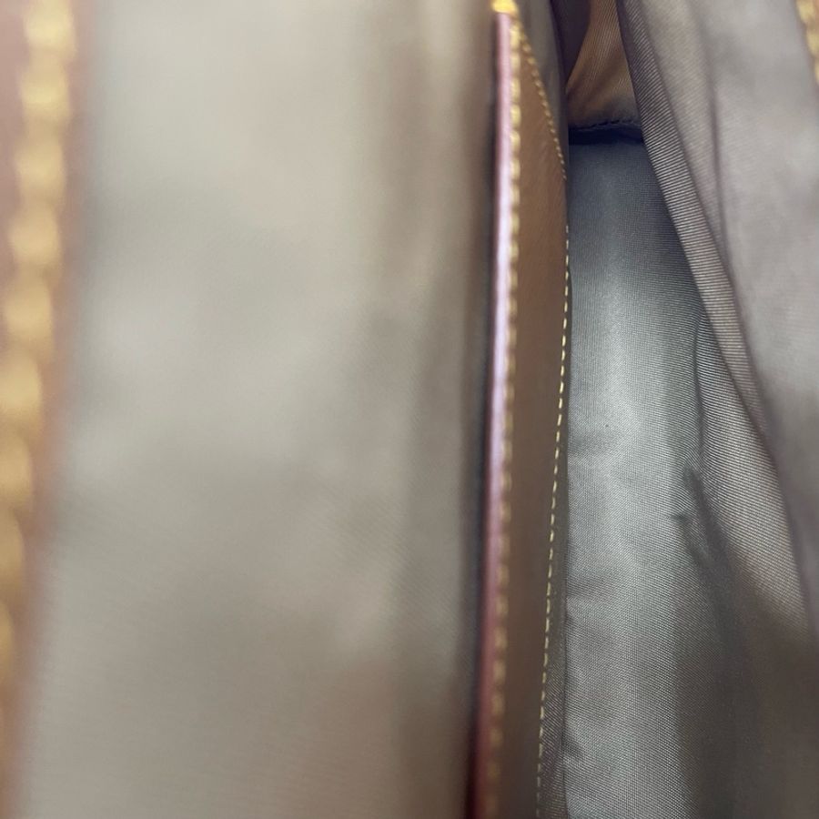 PRADA 普拉達 Saffiano卡其色 三角形金屬徽標可拆卸可調式 尼龍拼牛皮-8
