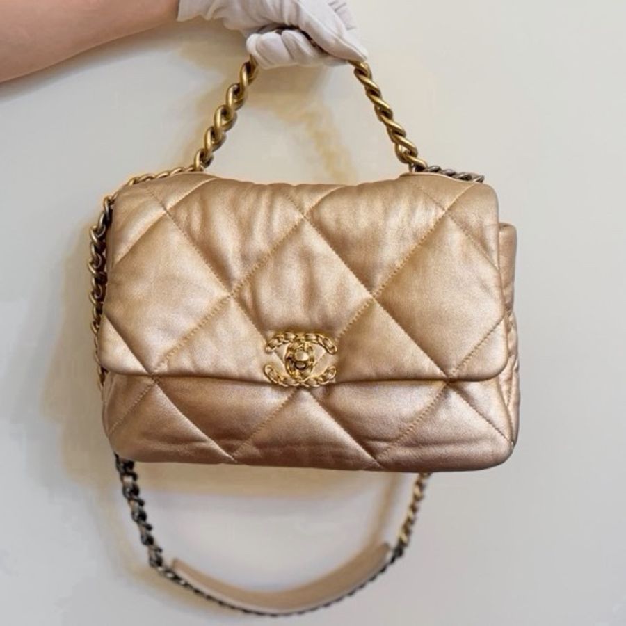 CHANEL 19 Bag 中號 貴婦金✨31開-0