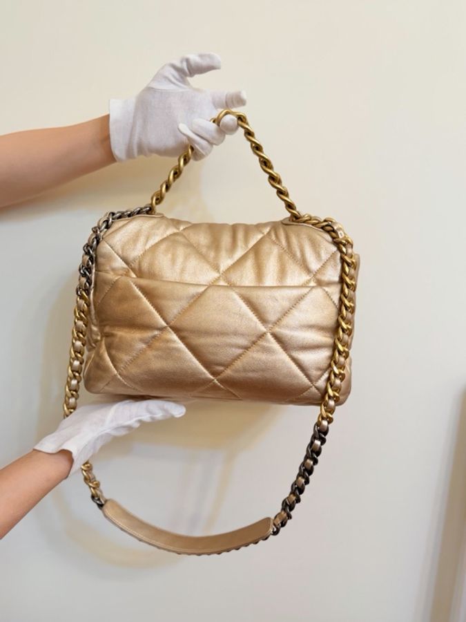 CHANEL 19 Bag 中號 貴婦金✨31開-1