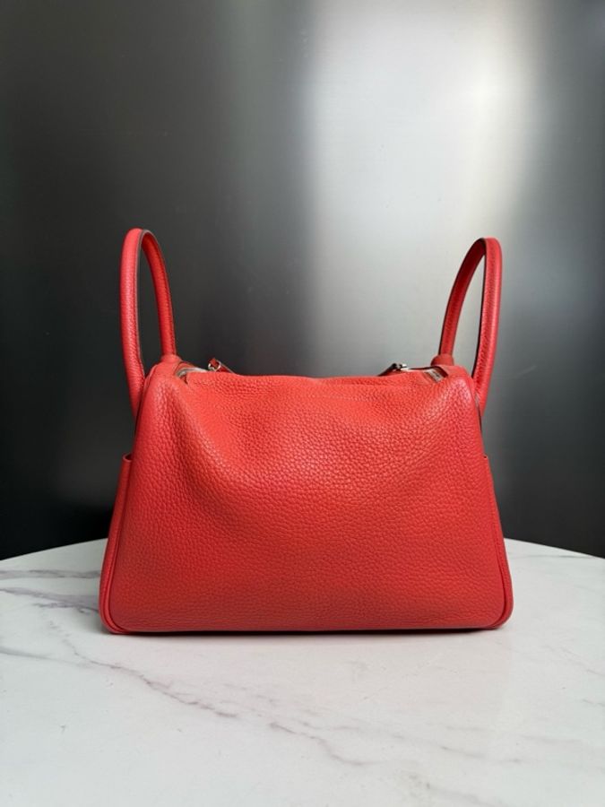 HERMES愛馬仕,T刻,Lindy 30 齋普爾粉銀扣 Clemence小公牛皮手提包,尺寸:30x16x19-1