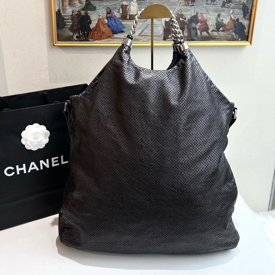 CHANEL 香奈兒 熔岩鏈鏤空托特 12開 底長44-1