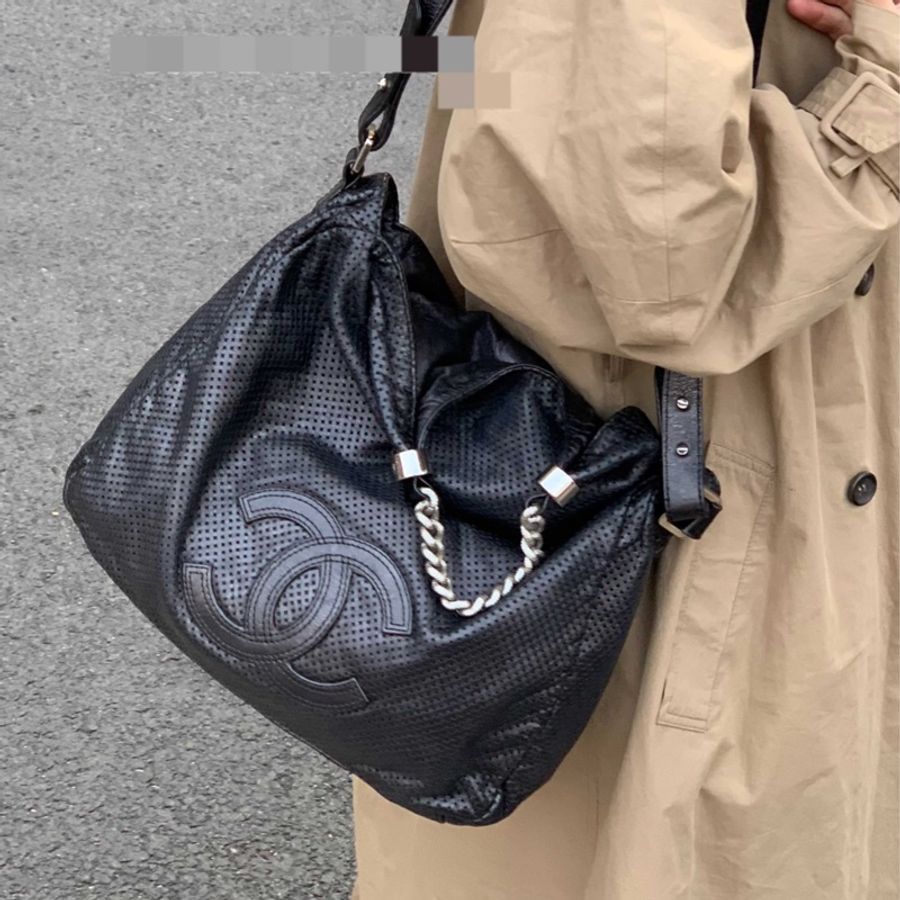 CHANEL 香奈兒 熔岩鏈鏤空托特 12開 底長44-6
