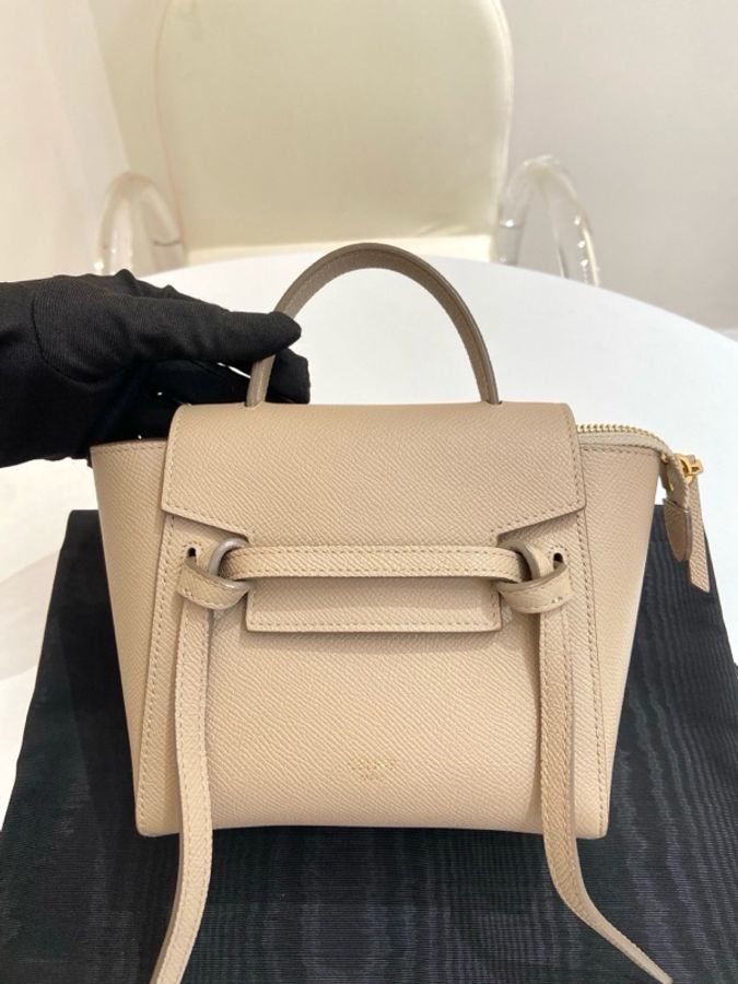 Celine賽琳mini奶茶色鯰魚包 尺寸:15*9*13 附件 塵袋 肩帶-1