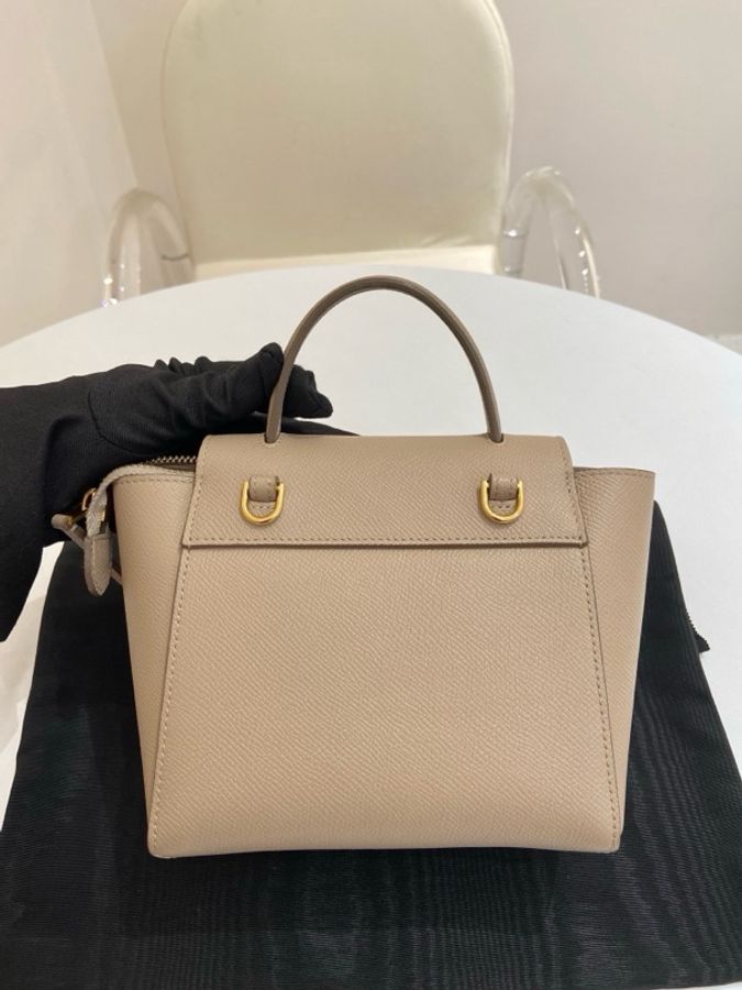 Celine賽琳mini奶茶色鯰魚包 尺寸:15*9*13 附件 塵袋 肩帶-2