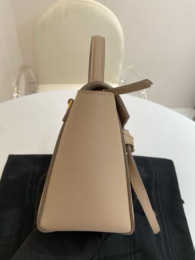 Celine賽琳mini奶茶色鯰魚包 尺寸:15*9*13 附件 塵袋 肩帶-4
