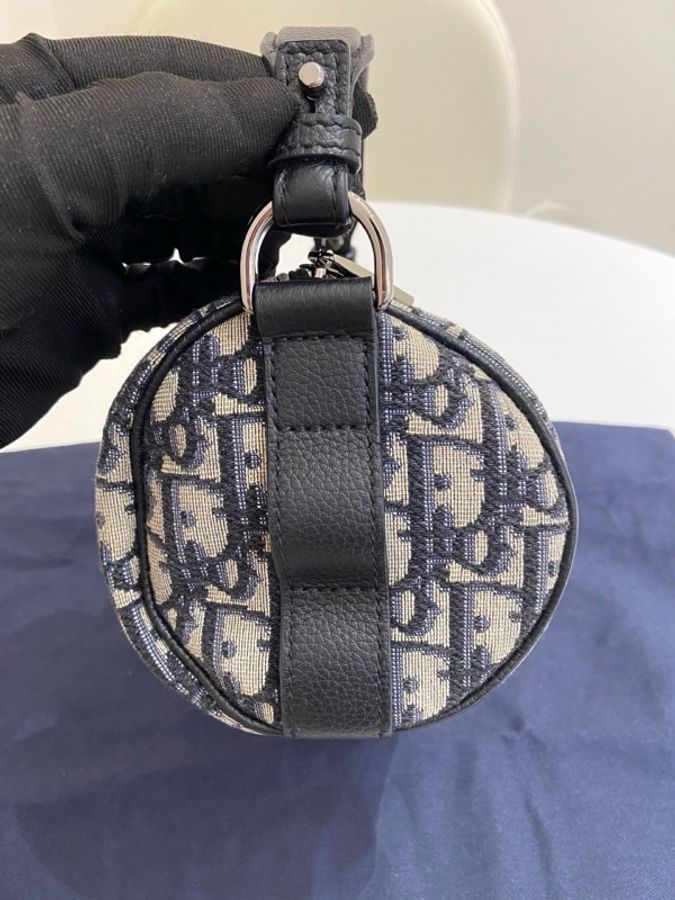 Dior迪奧老花roller圓筒手提包斜挎包 尺寸:17*11*11 附件:塵袋 肩帶。-3