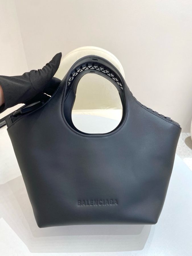 Balenciaga巴黎世家mary kate so black小托特粗拉鍊菜籃子-0