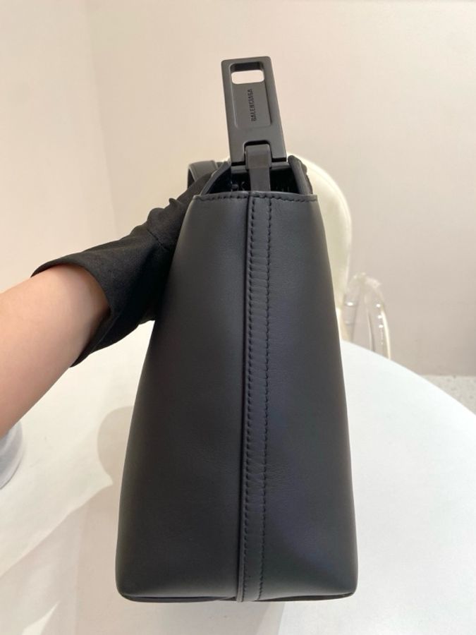 Balenciaga巴黎世家mary kate so black小托特粗拉鍊菜籃子-3