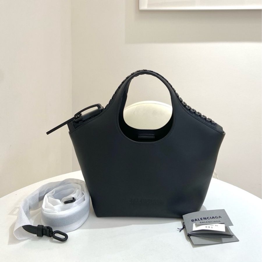 Balenciaga巴黎世家mary kate so black小托特粗拉鍊菜籃子-7