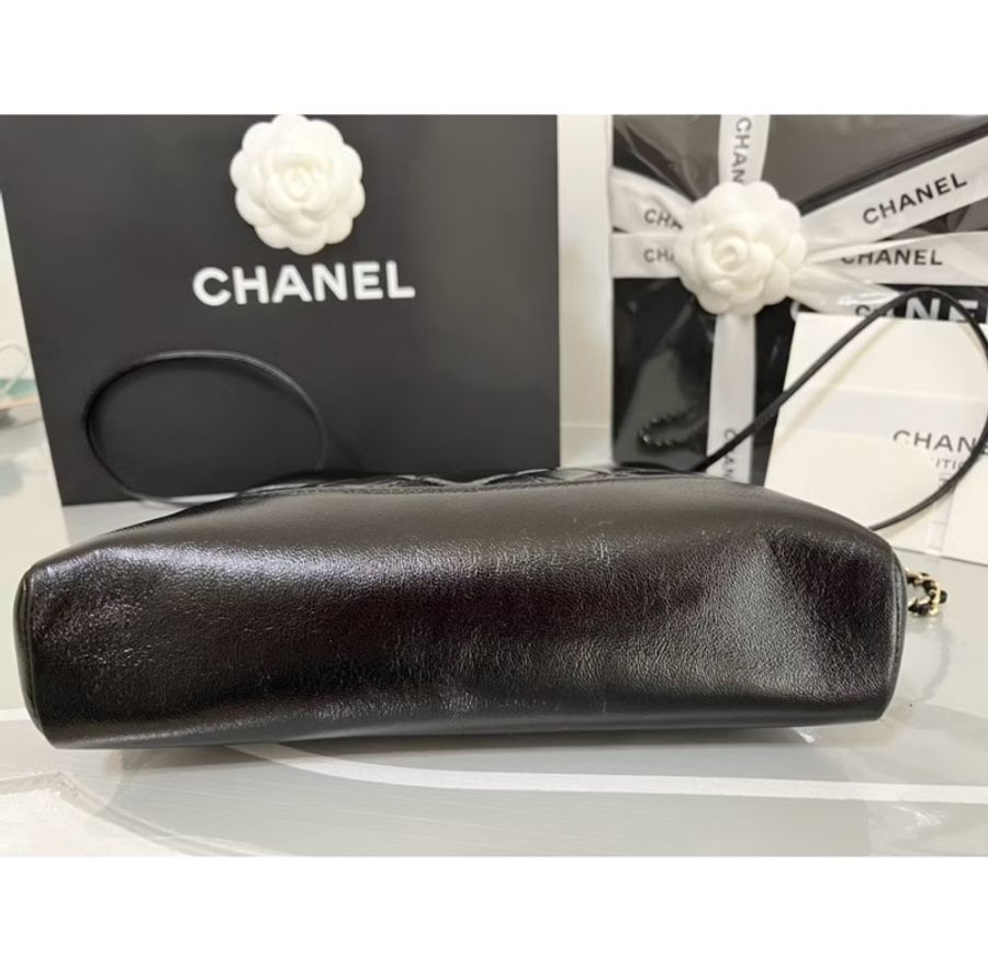 CHANEL《全新》31 Mini 購物袋 黑金|Mini 31 Shopping Bag|鏈帶肩背包|晶片款 全新全配-23