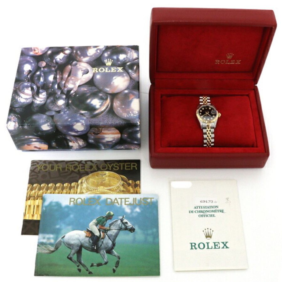 勞力士女士腕錶 Datejust 69173G 自動上鍊 W 序號翻新-1