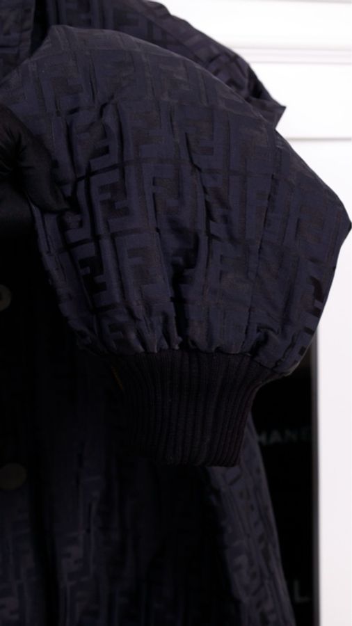 Fendi老花满印zucca黑金棉服外套-20