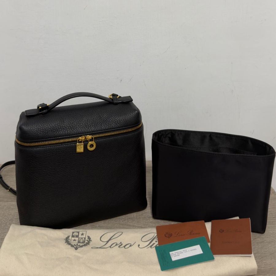 🖤Loro Piana LP23.5 黑金雙肩背包🖤 二手閒置-19