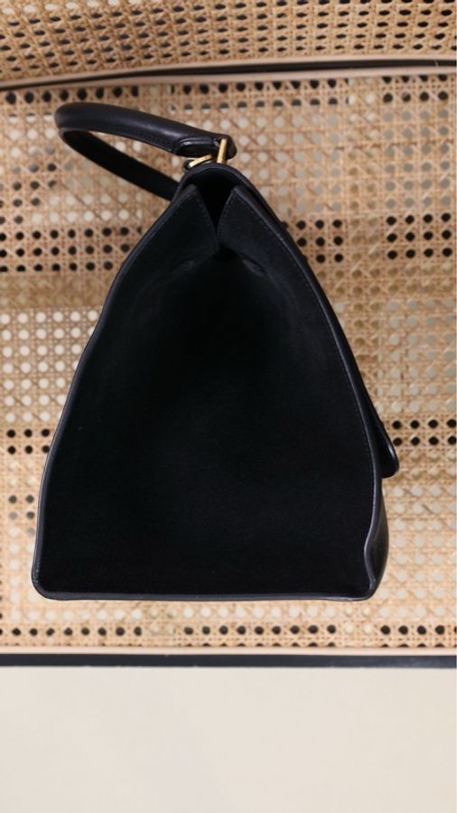 Celine鳄鱼压纹trepeze中号秋千包-6