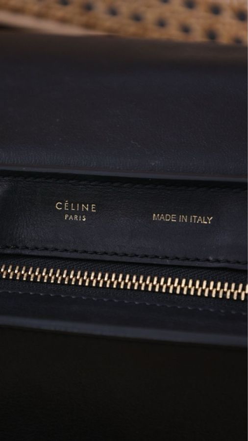 Celine鳄鱼压纹trepeze中号秋千包-15