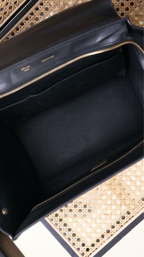 Celine鳄鱼压纹trepeze中号秋千包-21