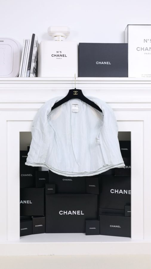 Chanel 2000年天蓝色短袖外套-5