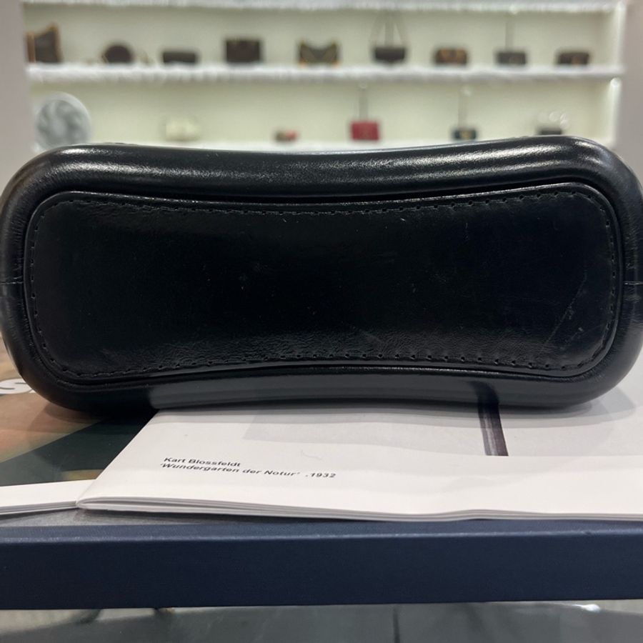 香奈兒/Chanel 黑金牛皮菱格小號流浪包-7