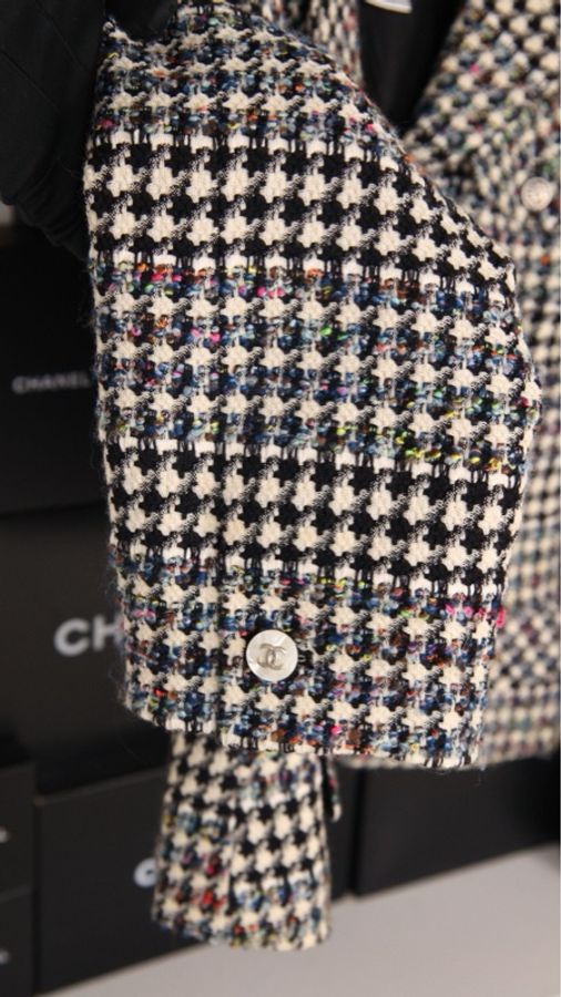 Chanel 06年彩色粗花呢羊毛四口袋上衣外套-12