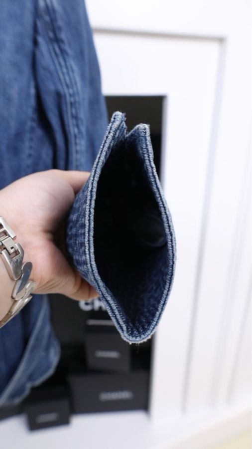 Chanel 08年春夏系列秀款蓝色丹宁牛仔琉璃扣立领外套-10