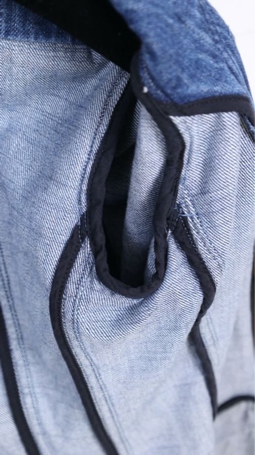 Chanel 08年春夏系列秀款蓝色丹宁牛仔琉璃扣立领外套-13