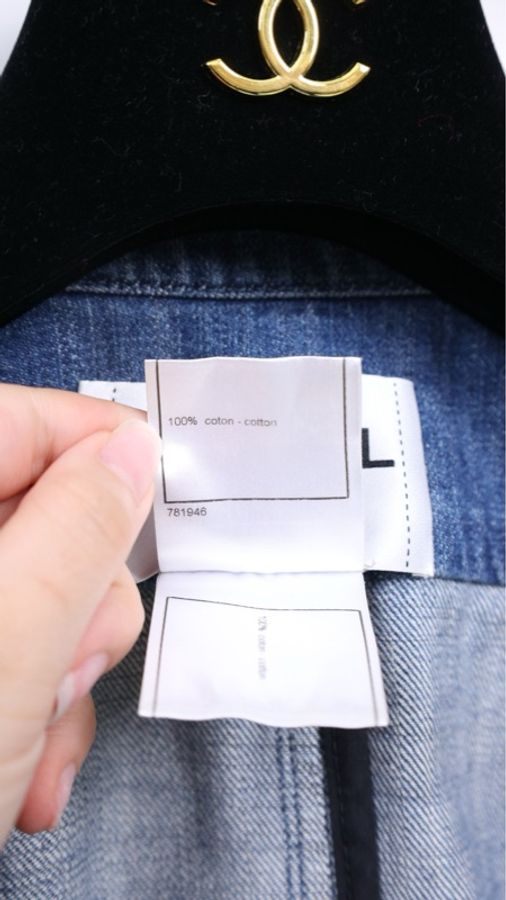 Chanel 08年春夏系列秀款蓝色丹宁牛仔琉璃扣立领外套-20