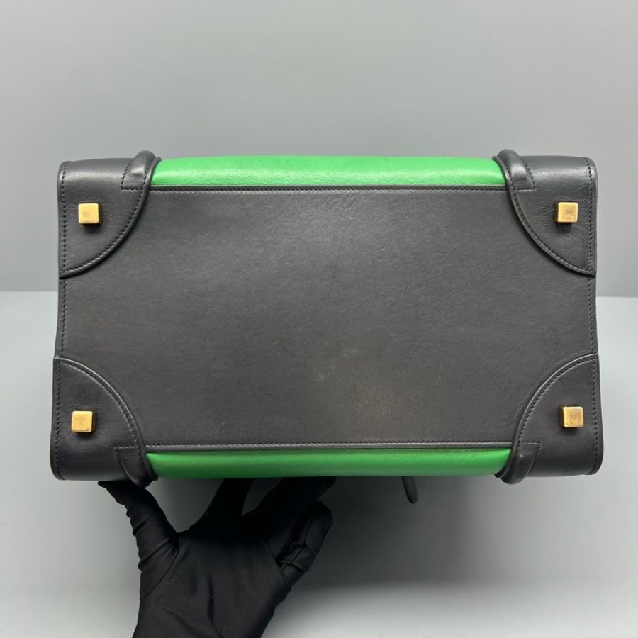 97新 二手celine賽琳笑臉手提包中號拼色30*31*17cm-2
