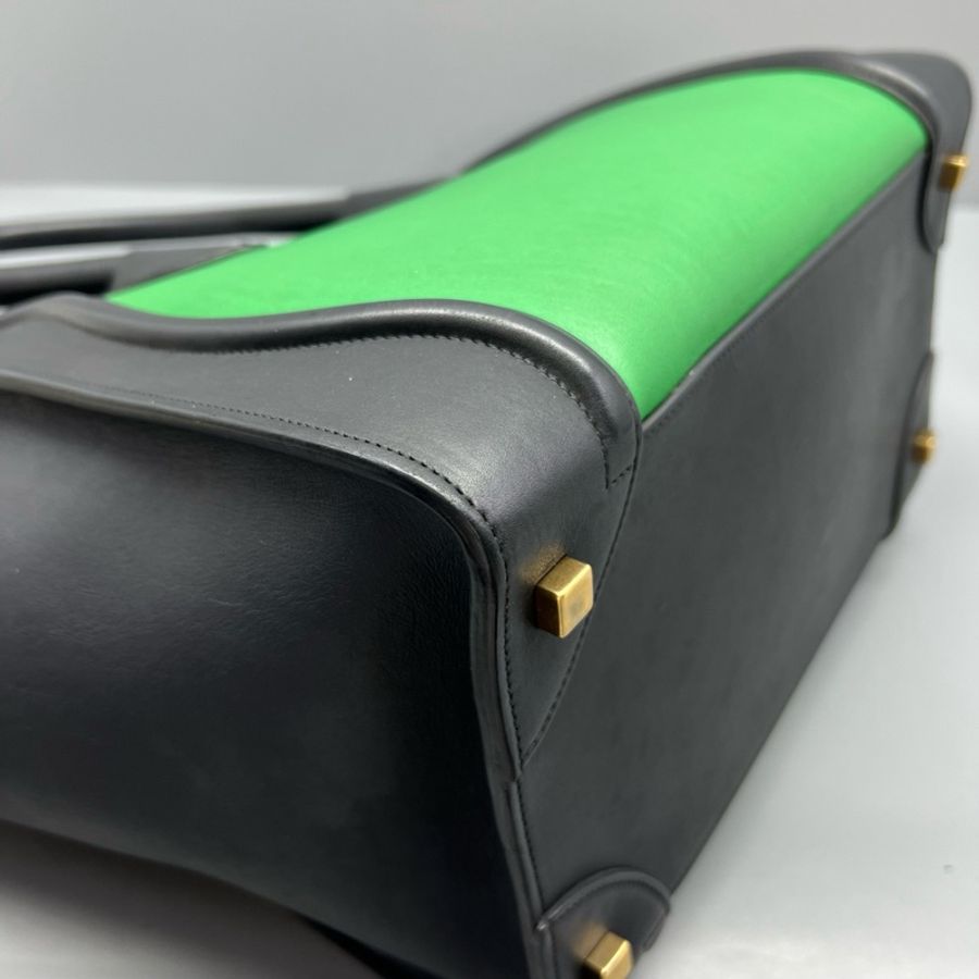 97新 二手celine賽琳笑臉手提包中號拼色30*31*17cm-3