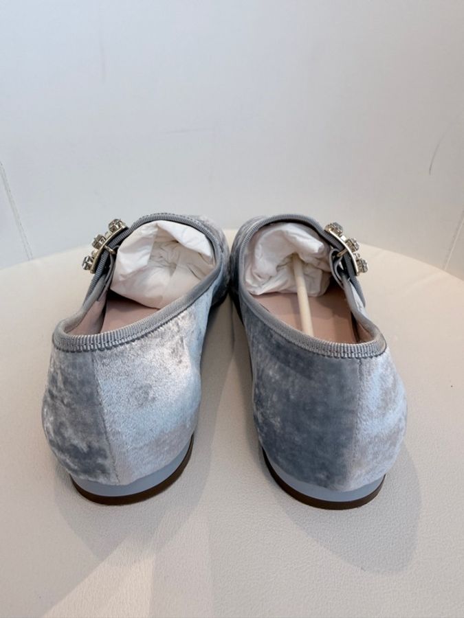 Roger vivier✨RV超顯白方釦絲絨娃娃鞋瑪莉珍鞋 #39 原價四萬多-9