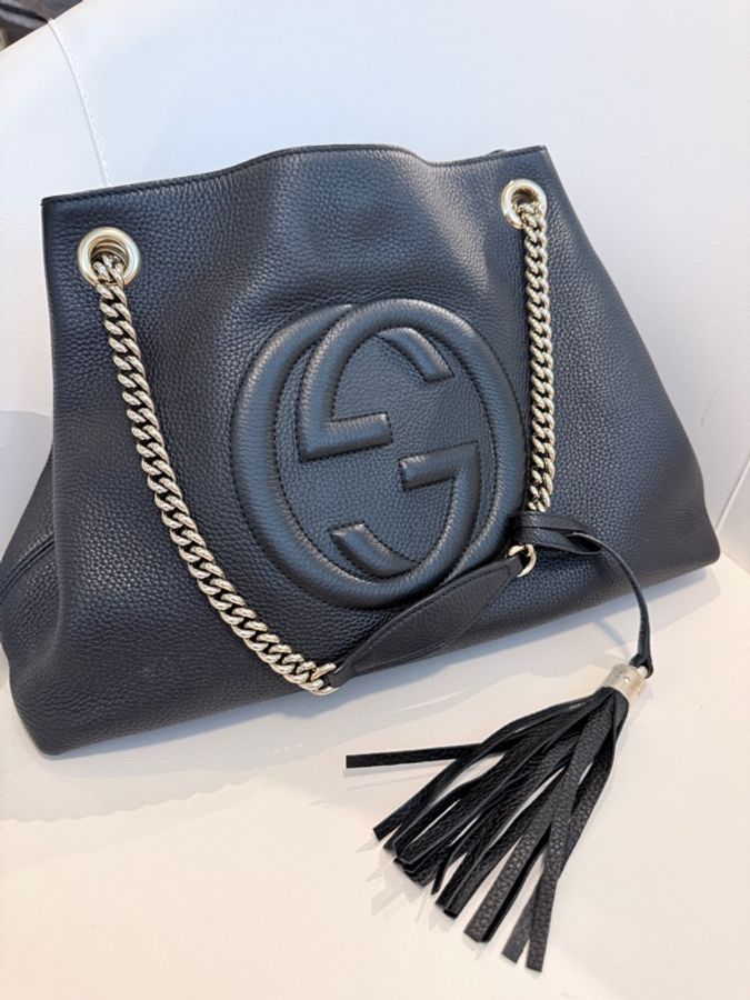 Gucci✨流蘇肩背包托特包斜背包上班粗用通勤包-1