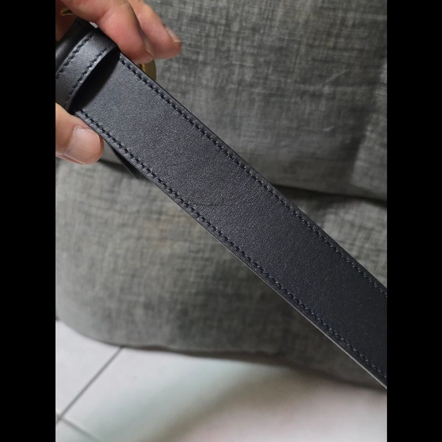 [全新] GUCCI 古馳 GG logo 小牛皮 皮帶 95-1