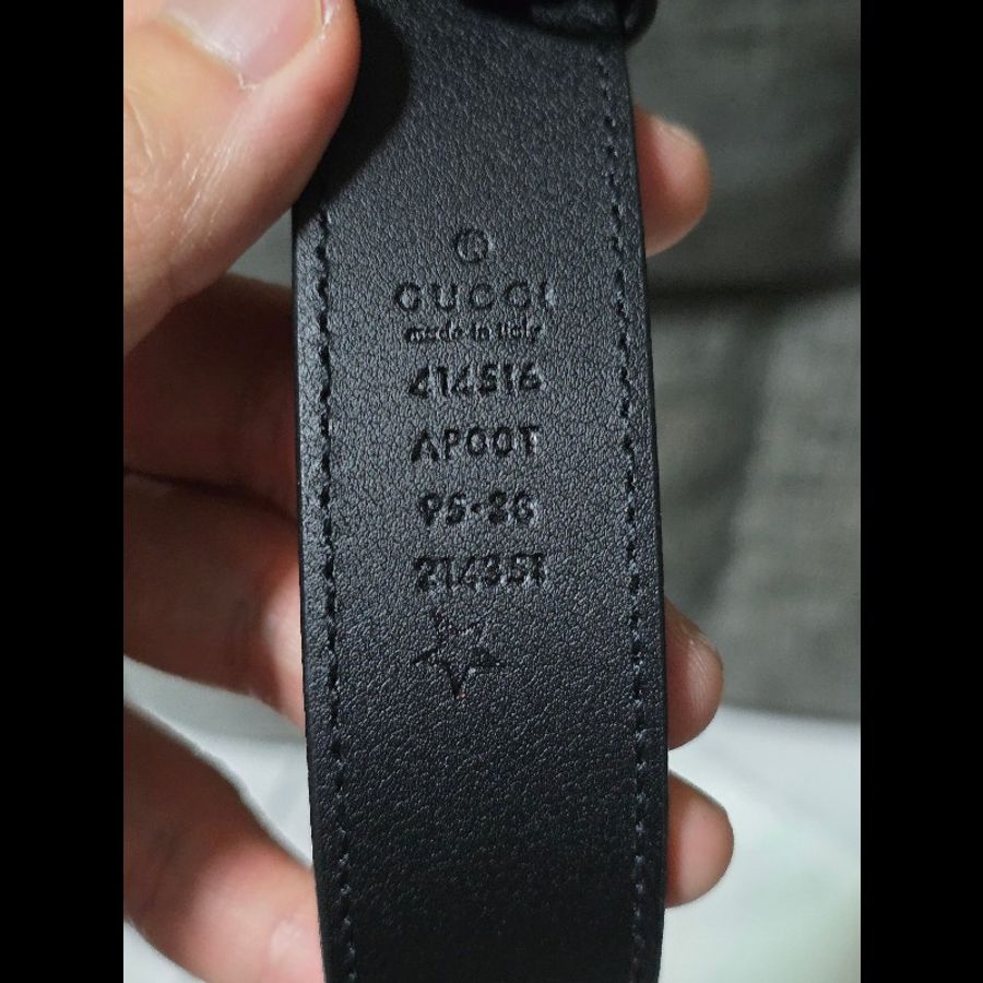 [全新] GUCCI 古馳 GG logo 小牛皮 皮帶 95-4