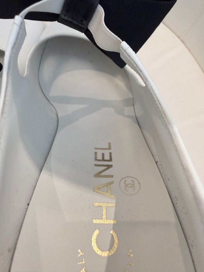 CHANEL✨AG45356蝴蝶結漆皮後跟鞋高跟鞋瑪莉珍鞋 #40-17