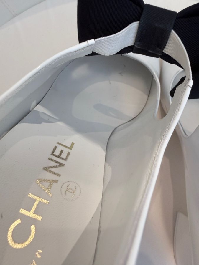 CHANEL✨AG45356蝴蝶結漆皮後跟鞋高跟鞋瑪莉珍鞋 #40-18