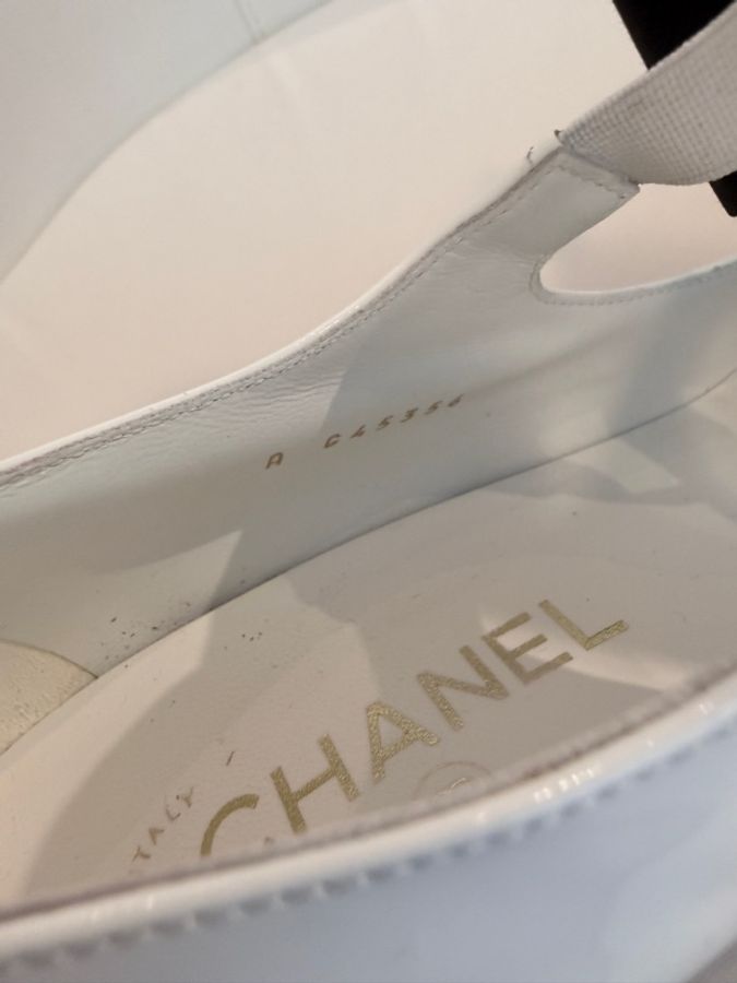 CHANEL✨AG45356蝴蝶結漆皮後跟鞋高跟鞋瑪莉珍鞋 #40-19