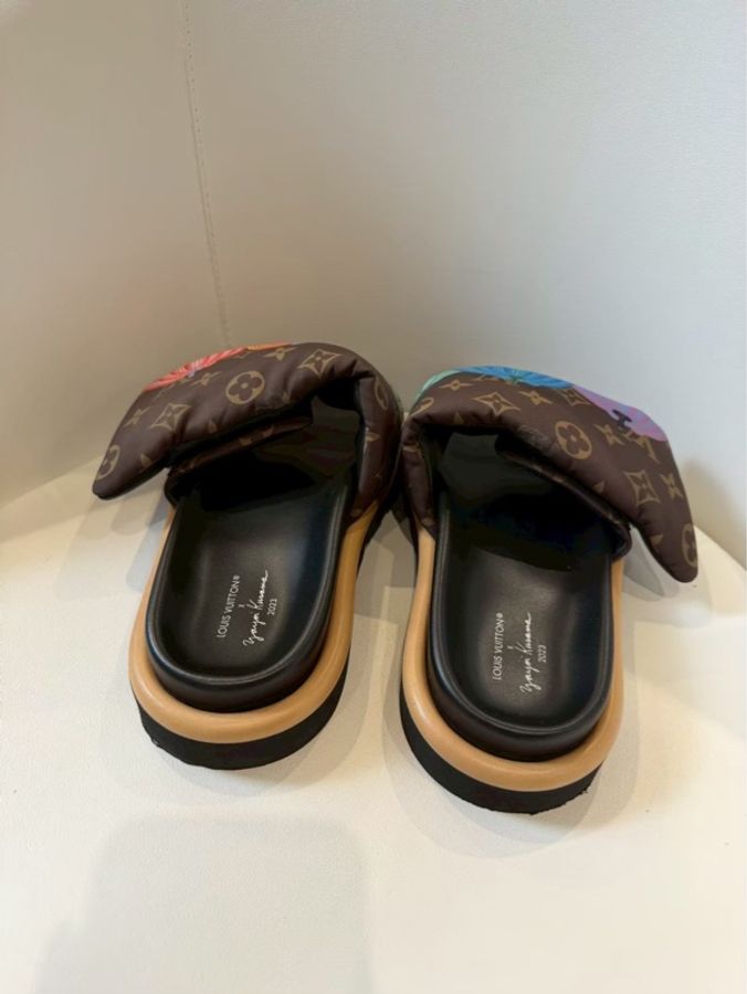 Louis Vuitton✨LV草間彌生聯名魔鬼氈南瓜拖鞋 #40 MA0213-5
