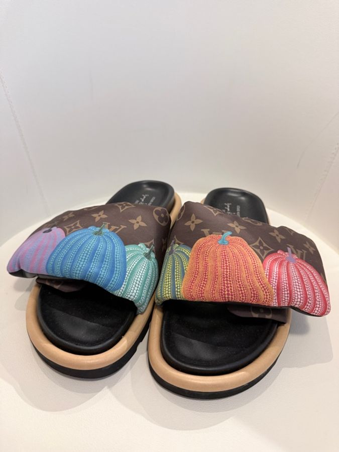 Louis Vuitton✨LV草間彌生聯名魔鬼氈南瓜拖鞋 #40 MA0213-16