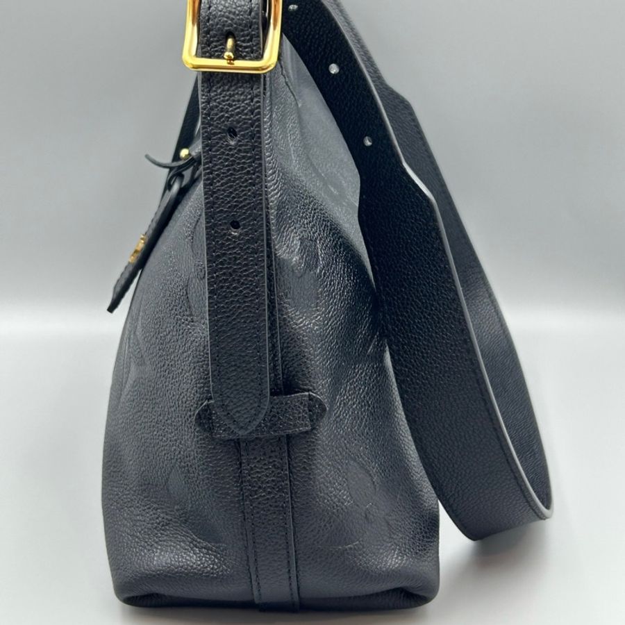 路易威登/LV Carryall小號 黑色壓紋牛皮 單肩包斜挎包 金扣-2