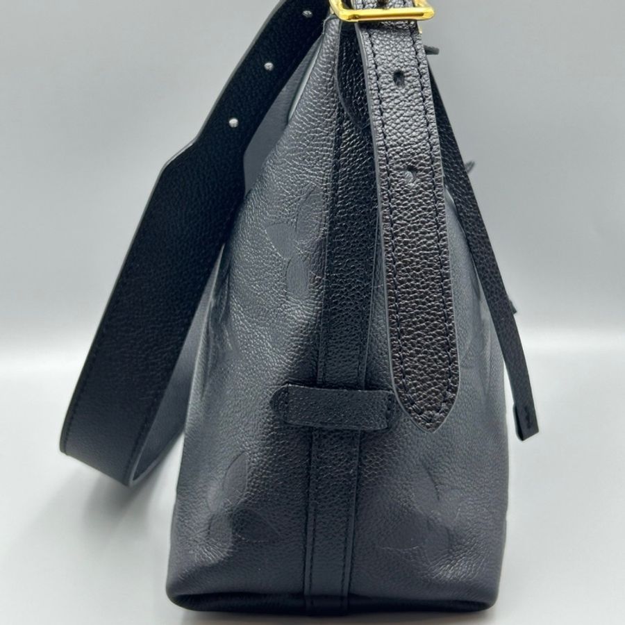 路易威登/LV Carryall小號 黑色壓紋牛皮 單肩包斜挎包 金扣-3