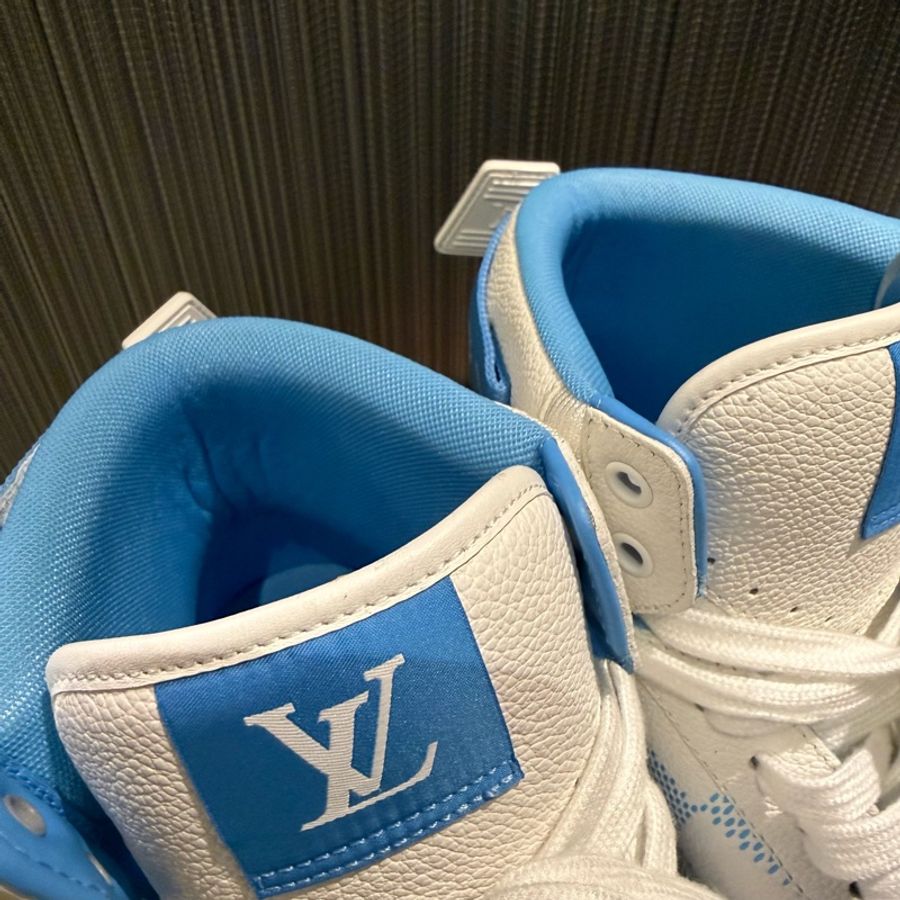Louis Vuitton 99新閒置 男士Rivoli棋盤格運動高幫鞋 7號-1
