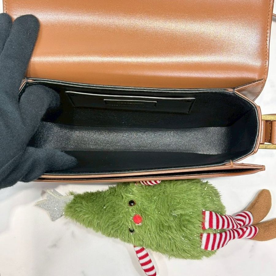 YSL Solferino皮革帆布肩背包-4