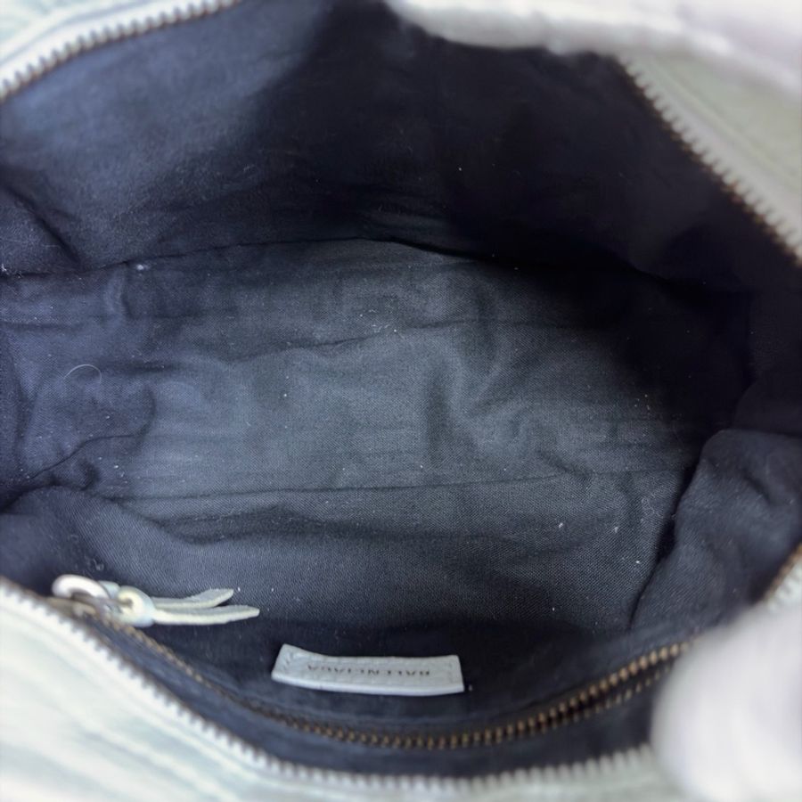 Balenciaga/巴黎世家 白色小號Lecity機車包手提包單肩包斜挎包-7