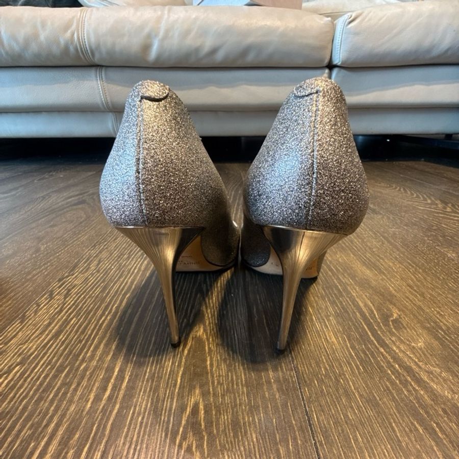 Jimmy Choo 經典銀灰高跟鞋38號-3